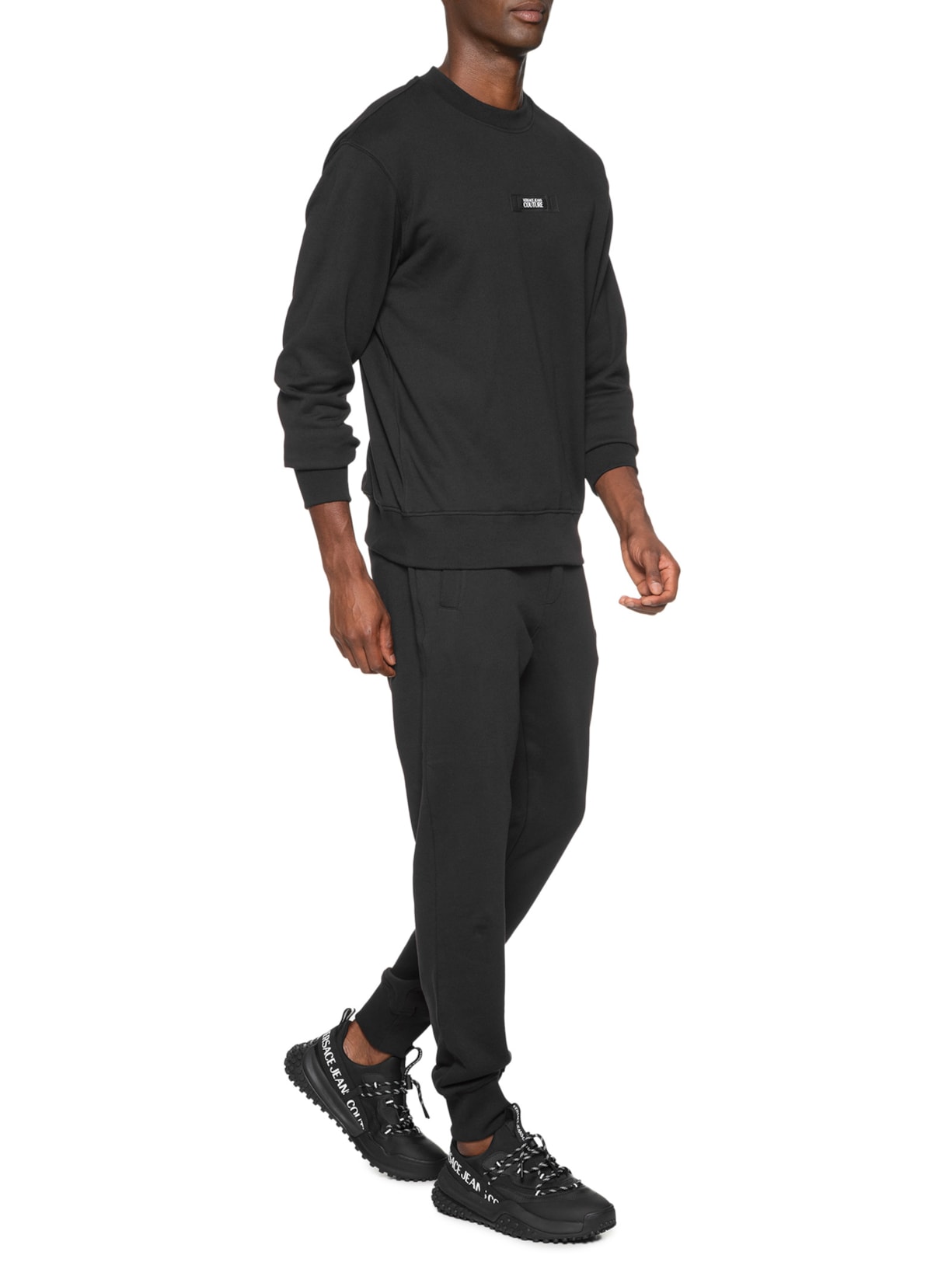 Tênis Masculino Hyber SN2 Com Cadarço Bicolor Preto Versace Jeans Couture
