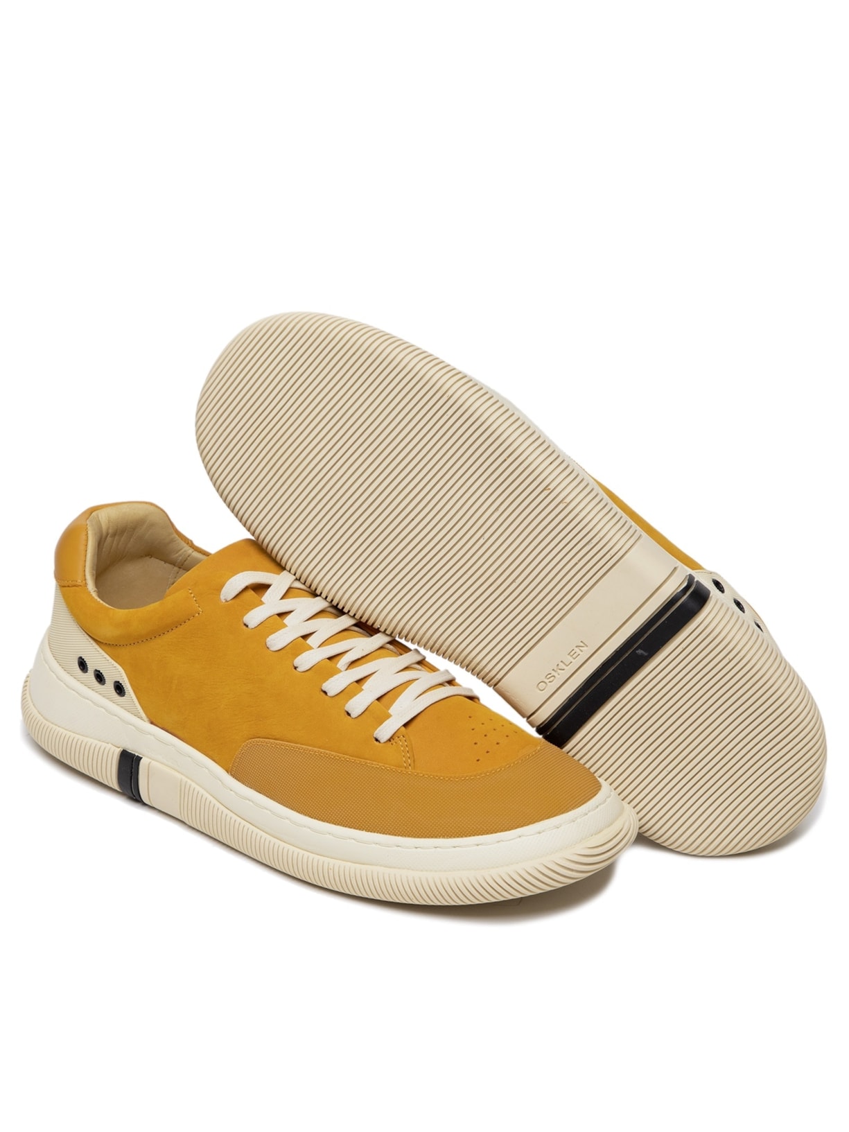 Tênis Masculino Hybrid Laces Nobuck - Amarelo