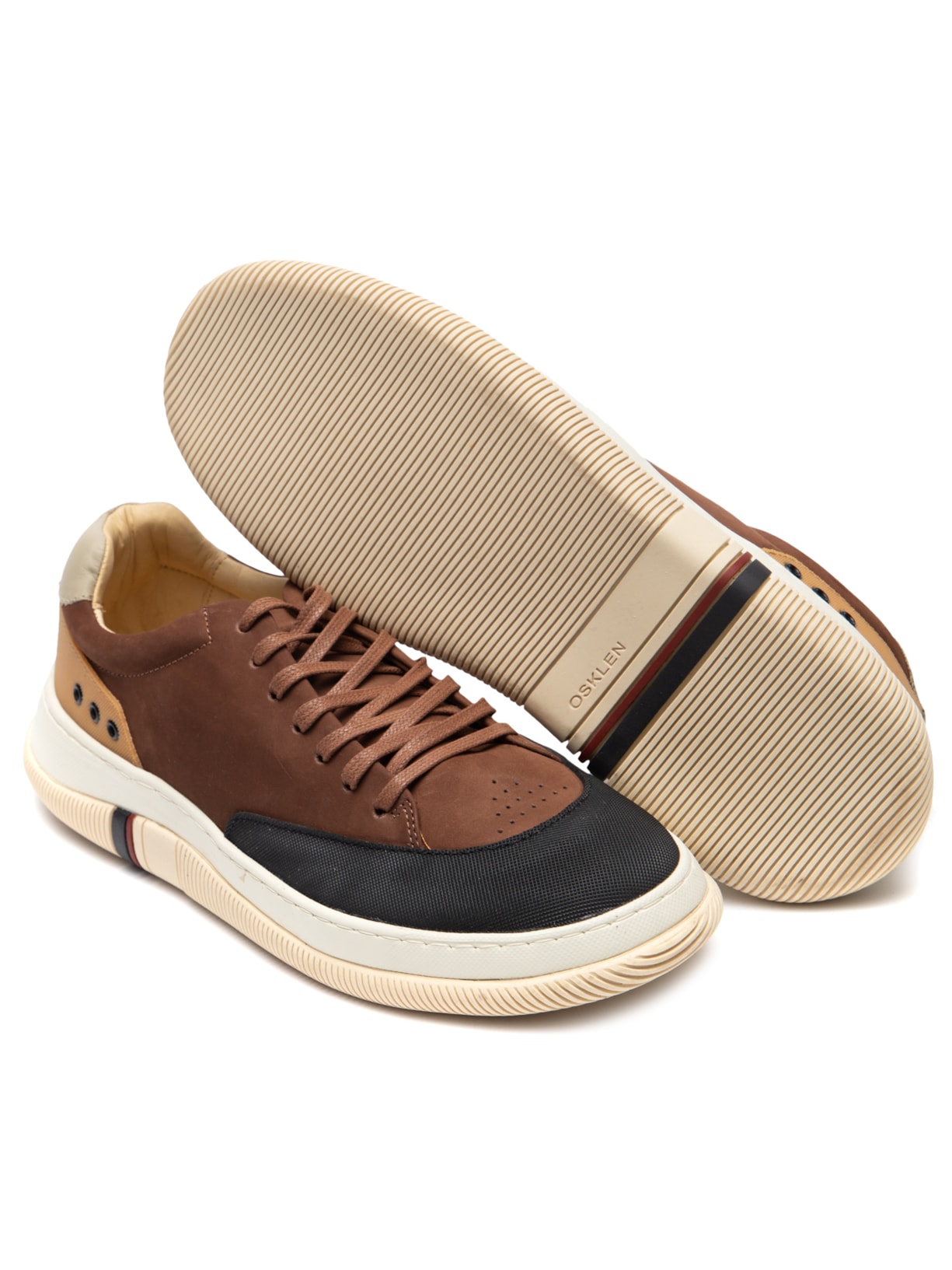 Tênis Masculino Hybrid Laces Nobuck Marrom Osklen