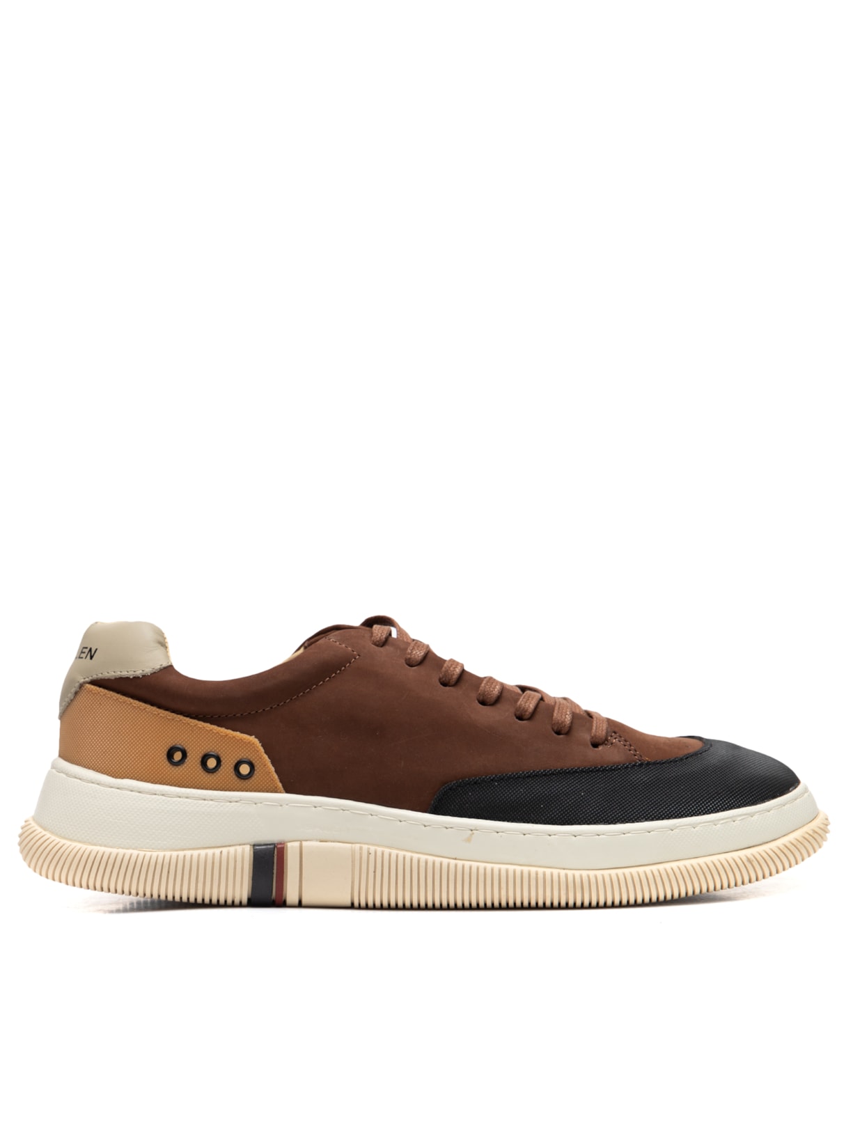 Tênis Masculino Hybrid Laces Nobuck - Marrom