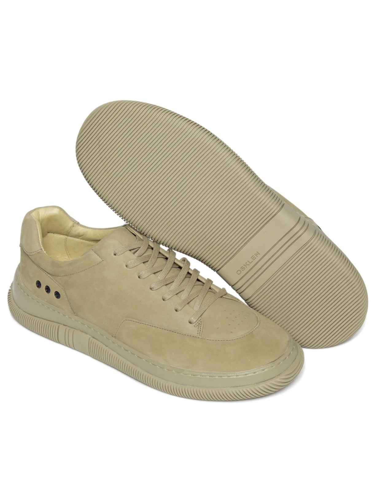 Tênis Masculino Hybrid Laces Nobuck Monochromatic Bege Osklen