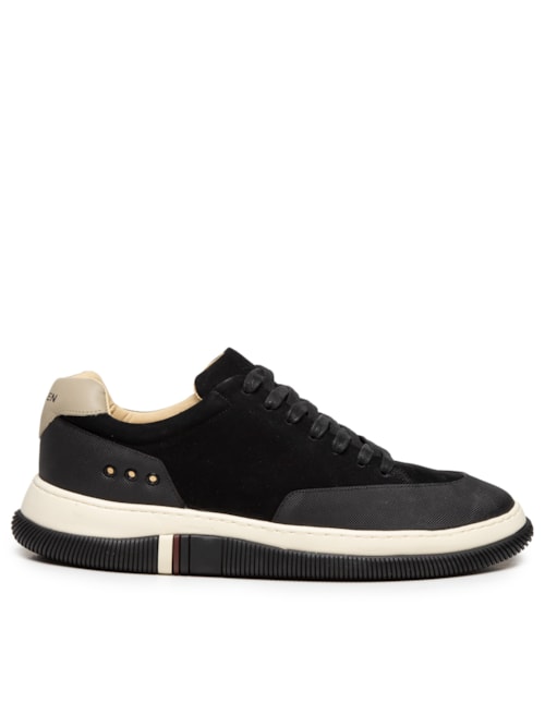 Tênis Masculino Hybrid Laces Nobuck - Preto