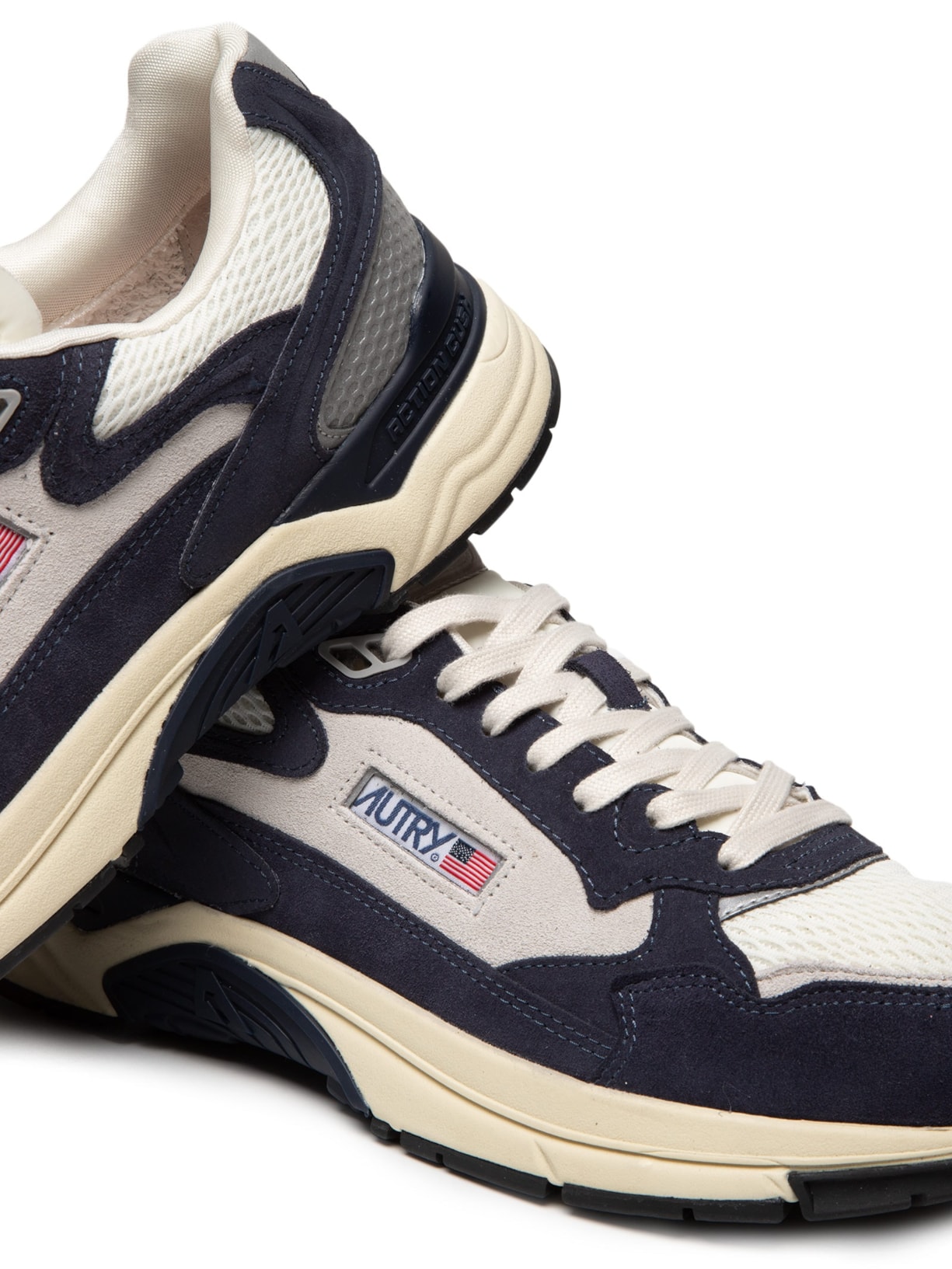 Tênis Masculino Hyperway Low Man Suede Bicolor Mesh Azul Autry