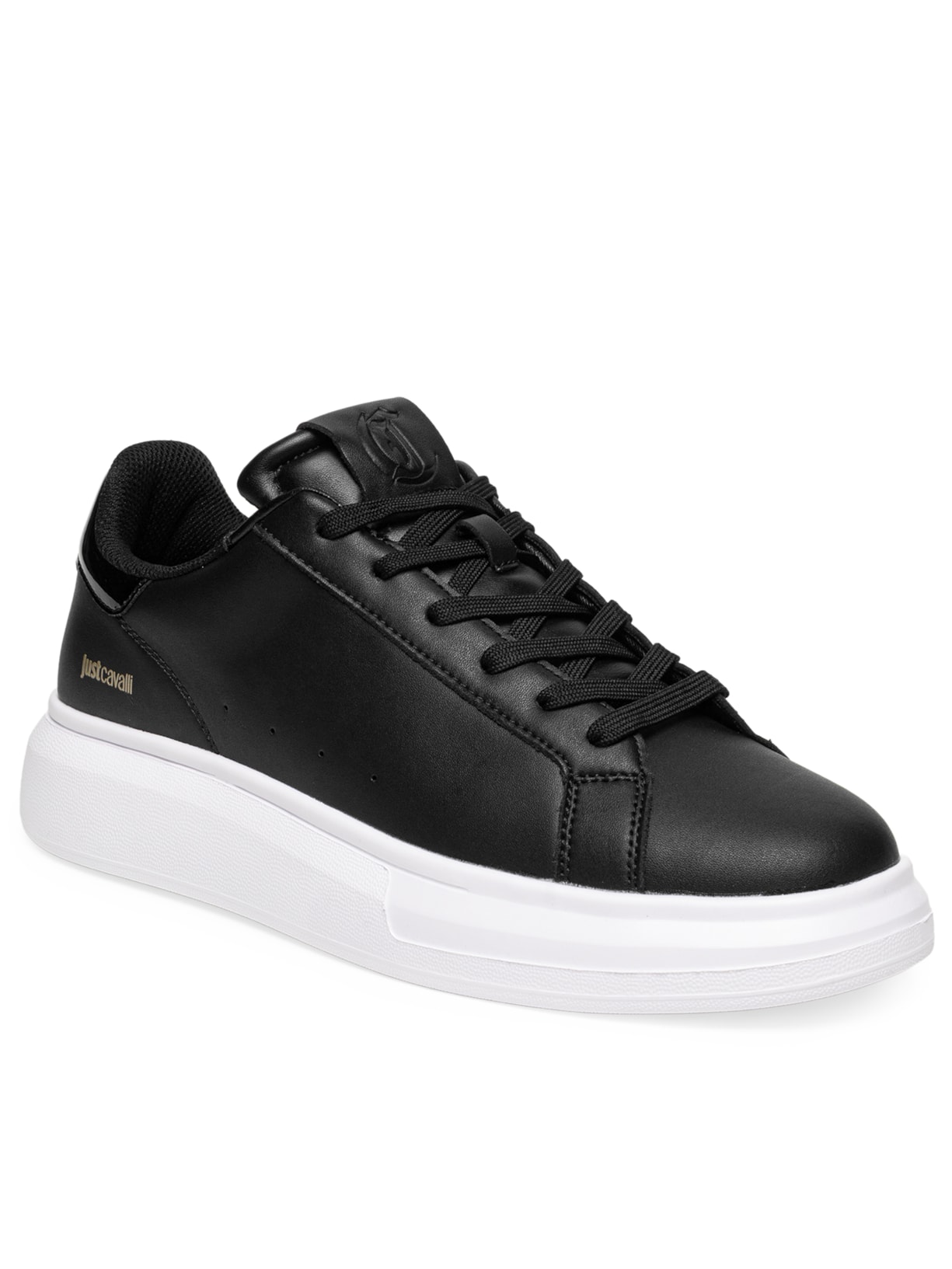 Tênis Masculino JC Genuine Leather Casual Preto Just Cavalli