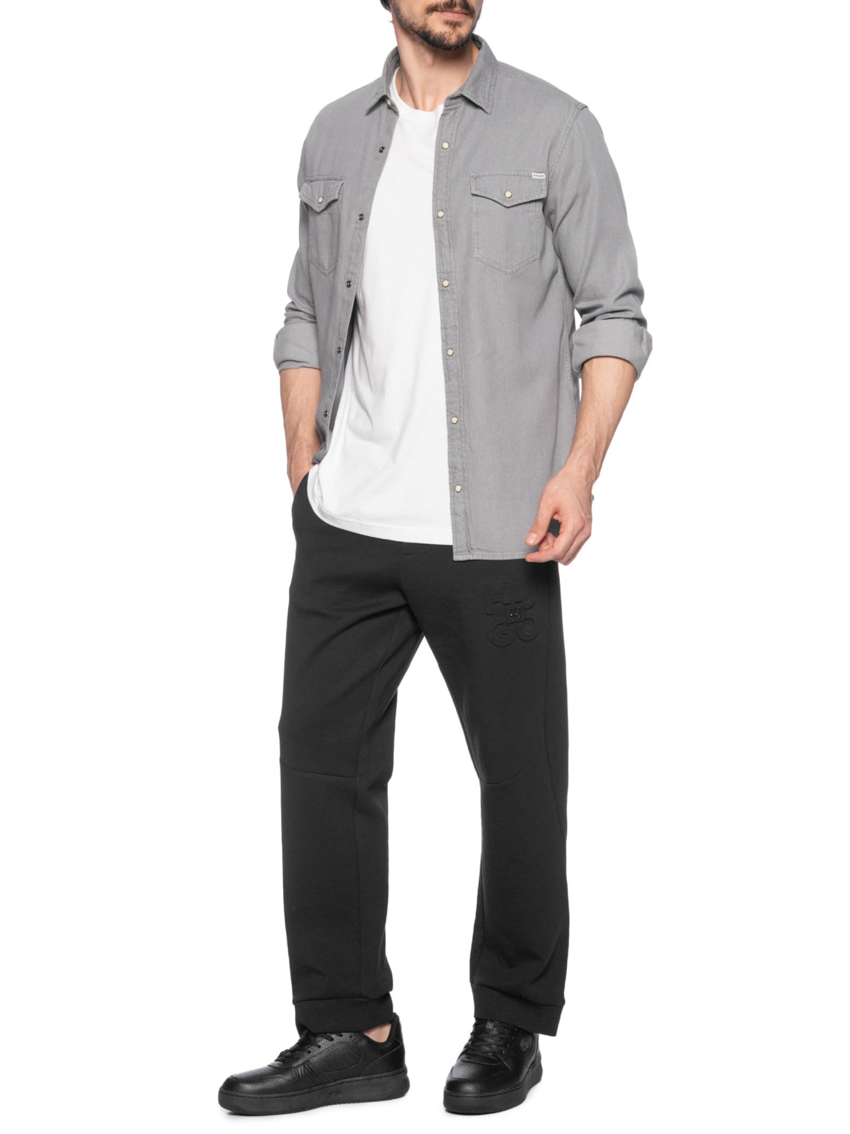 Tênis Masculino L001 Set Preto Lacoste