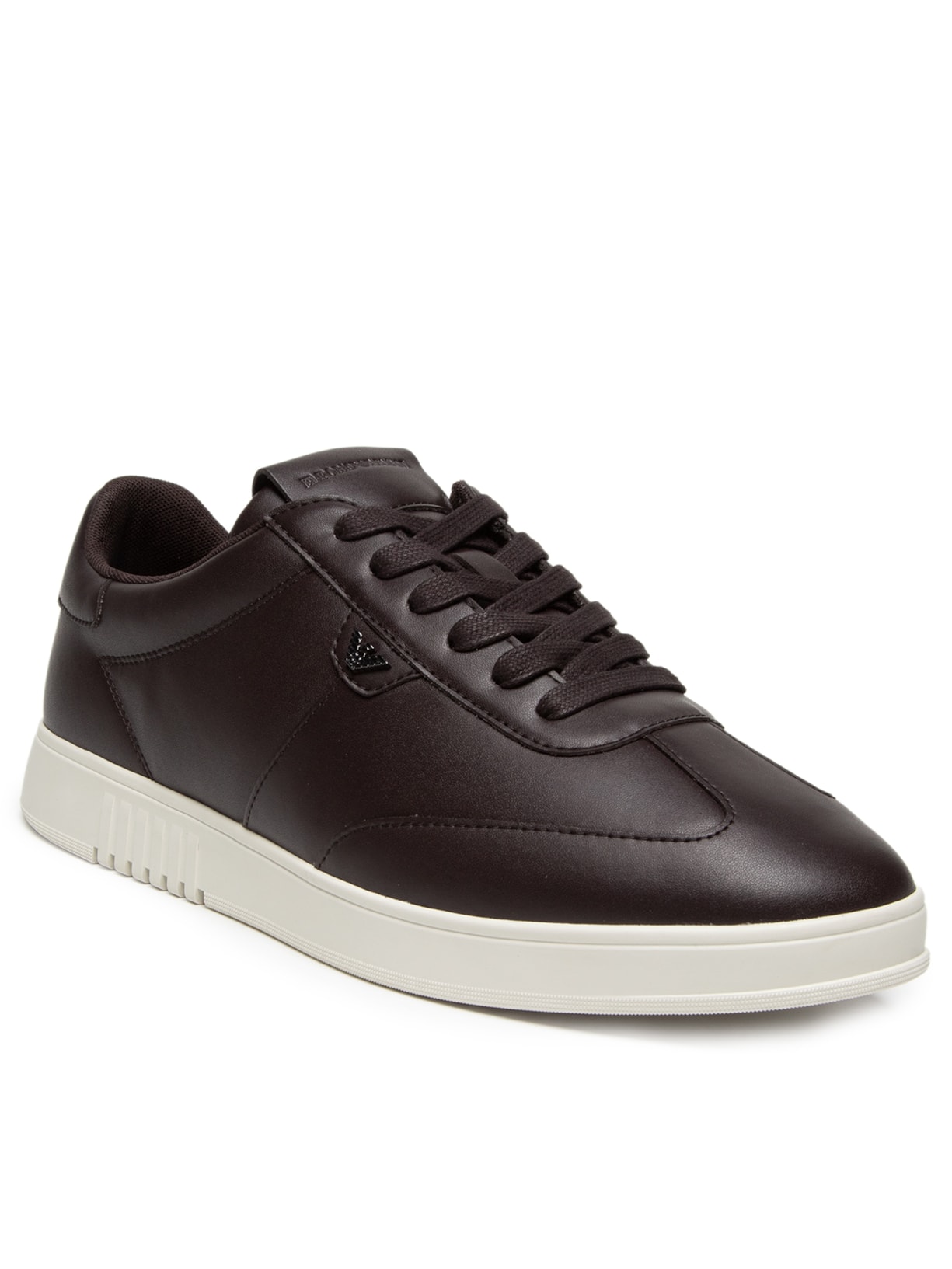 Tênis Masculino Leather Oyster Soft MFA Marrom Emporio Armani