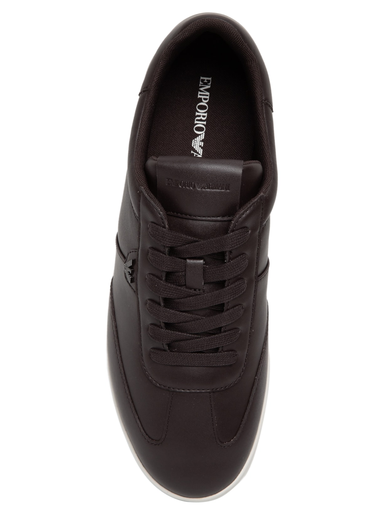 Tênis Masculino Leather Oyster Soft MFA Marrom Emporio Armani
