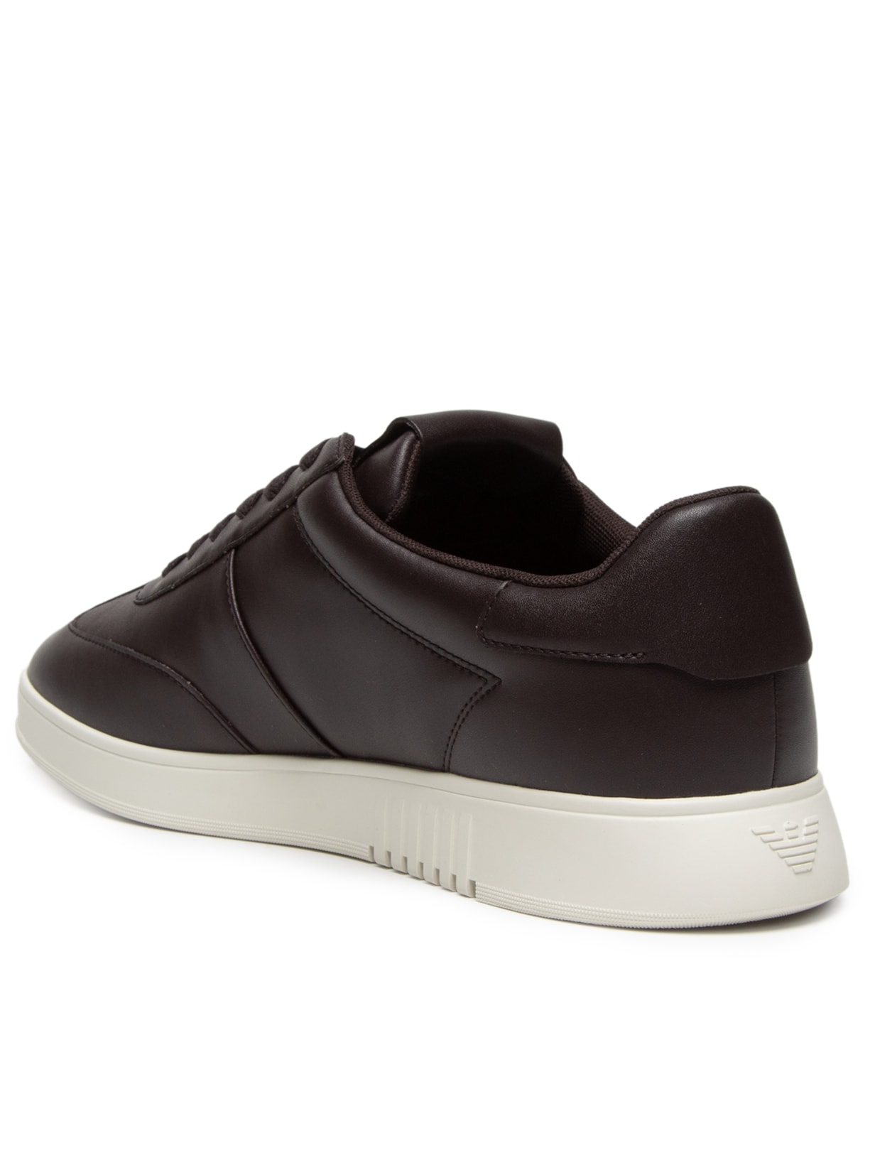 Tênis Masculino Leather Oyster Soft MFA Marrom Emporio Armani