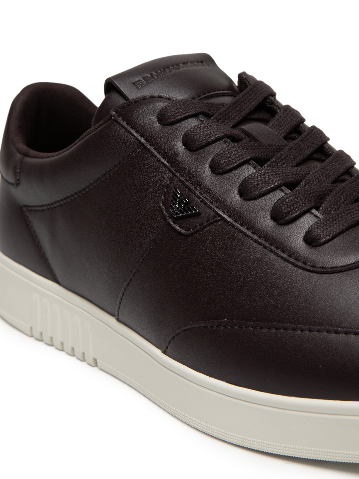 Tênis Masculino Leather Oyster Soft MFA Marrom Emporio Armani