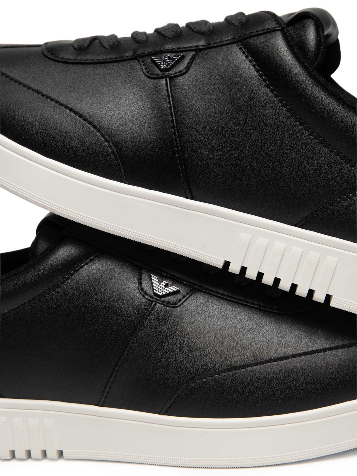 Tênis Masculino Leather Oyster Soft MFA Preto Emporio Armani