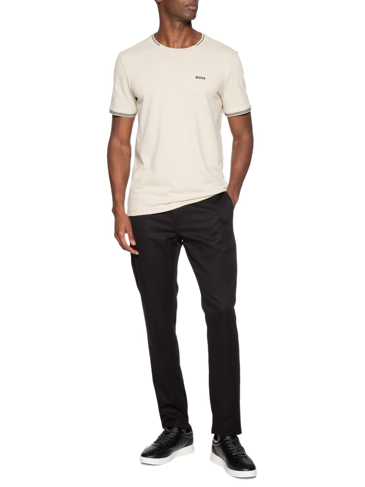 Tênis Masculino Leather Oyster Soft MFA Preto Emporio Armani