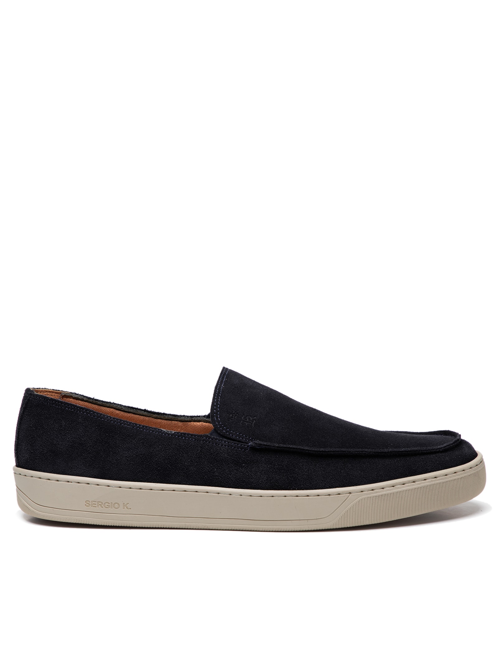 Tênis Masculino Loafer Camurca Lisa - Sergio K - Azul