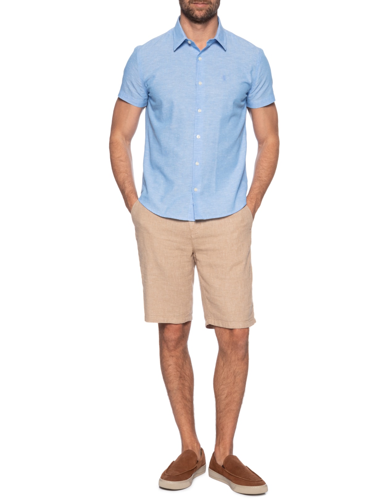 Tênis Masculino Loafer Em Camurça Bege Sergio K