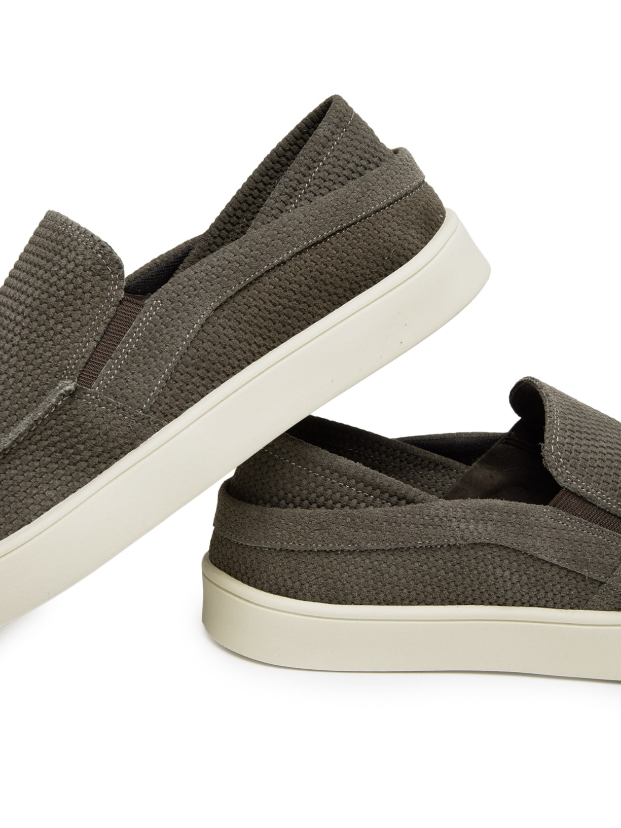 Tênis Masculino Loafer Waves Em Couro Cinza Sergio K