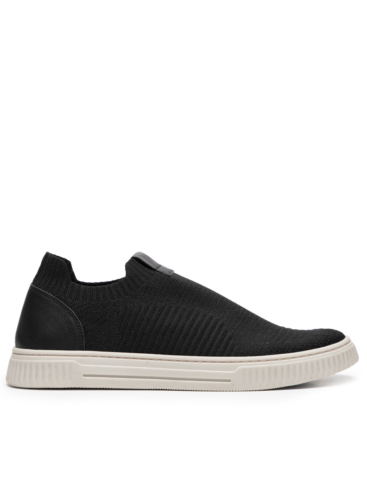 Tênis Masculino Malha Slip On - Preto