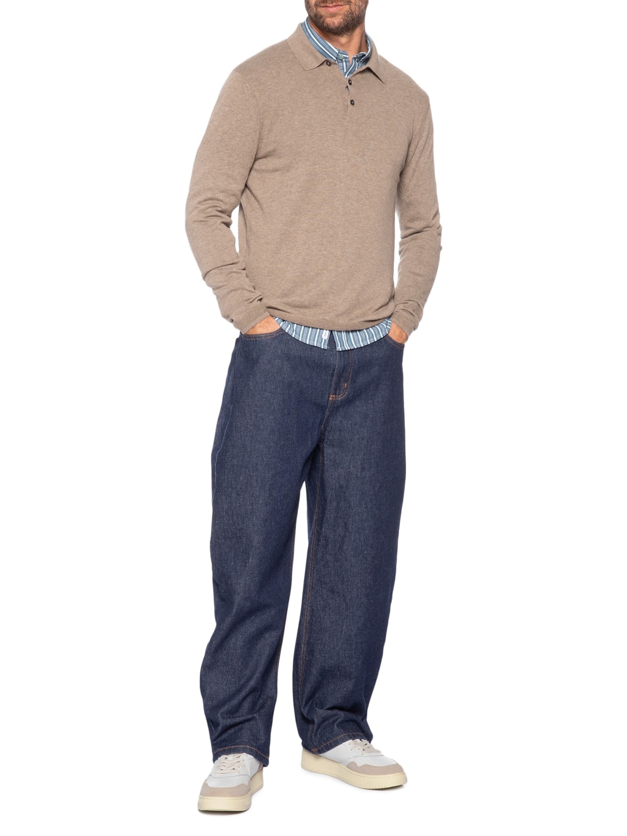 Tênis Masculino Medalist Low Man Match Suede Bege Autry