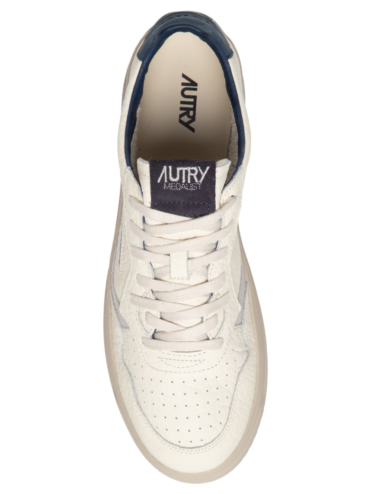 Tênis Masculino Medalist Low Man Nabuk Elephant Suede Off White Autry