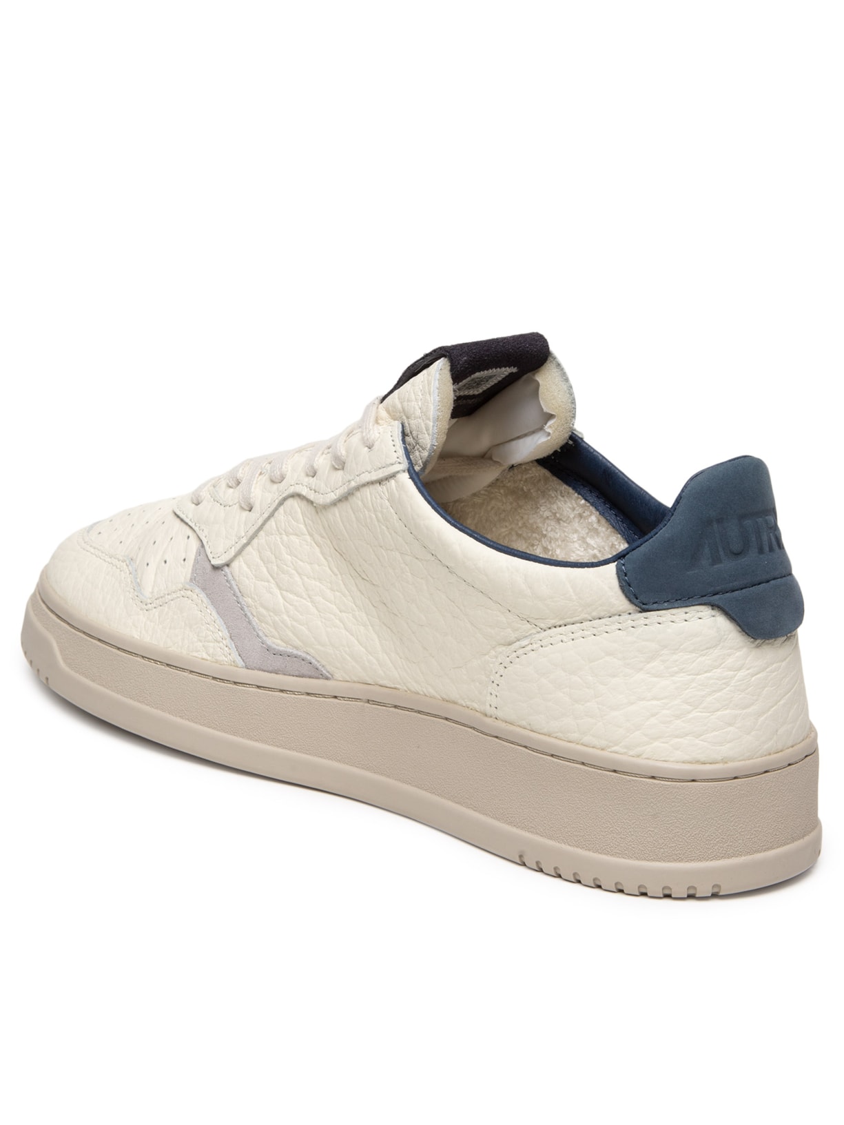 Tênis Masculino Medalist Low Man Nabuk Elephant Suede Off White Autry