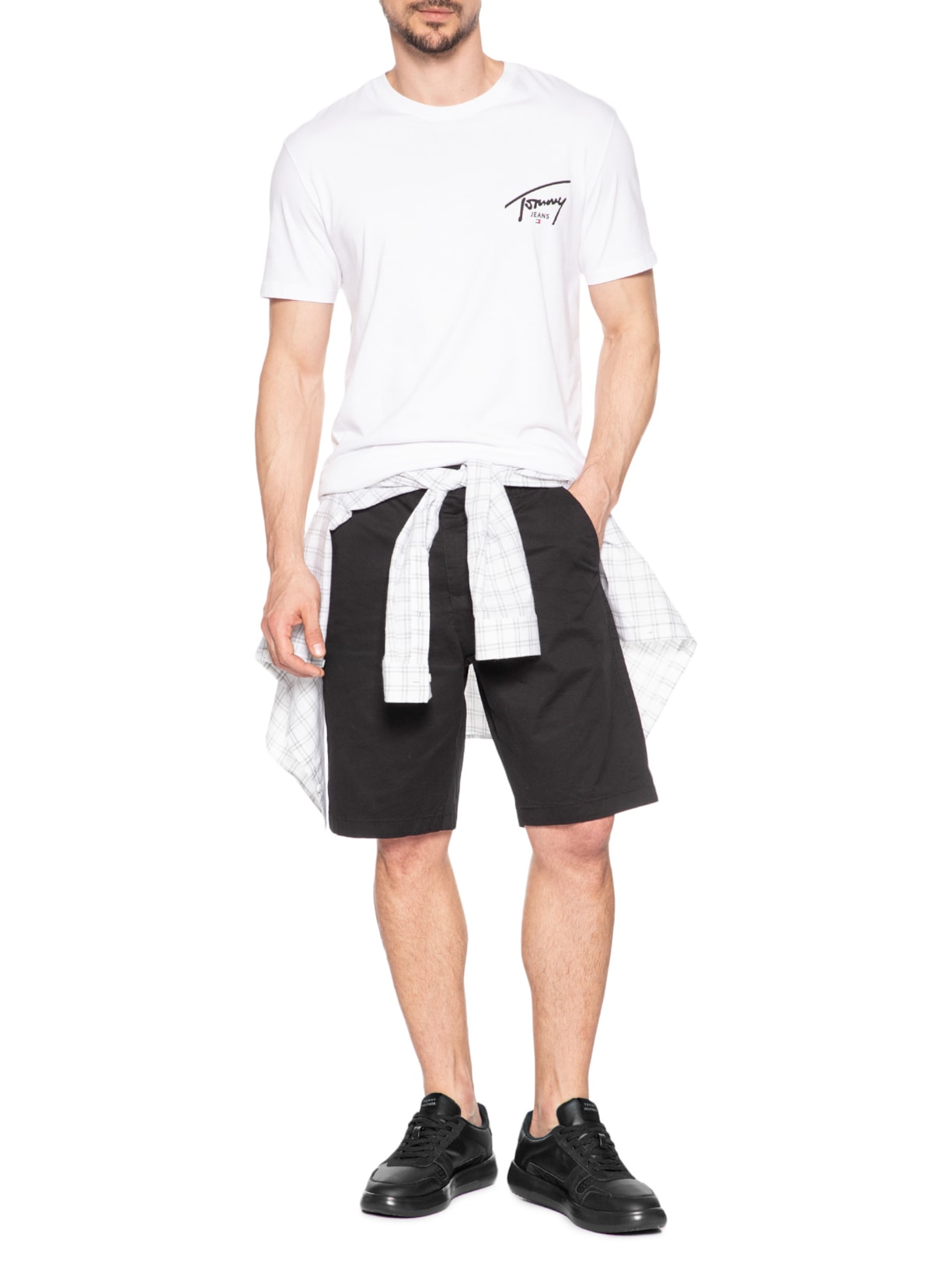 Tênis Masculino Modern Lightcup Lth Wl Preto Tommy Hilfiger