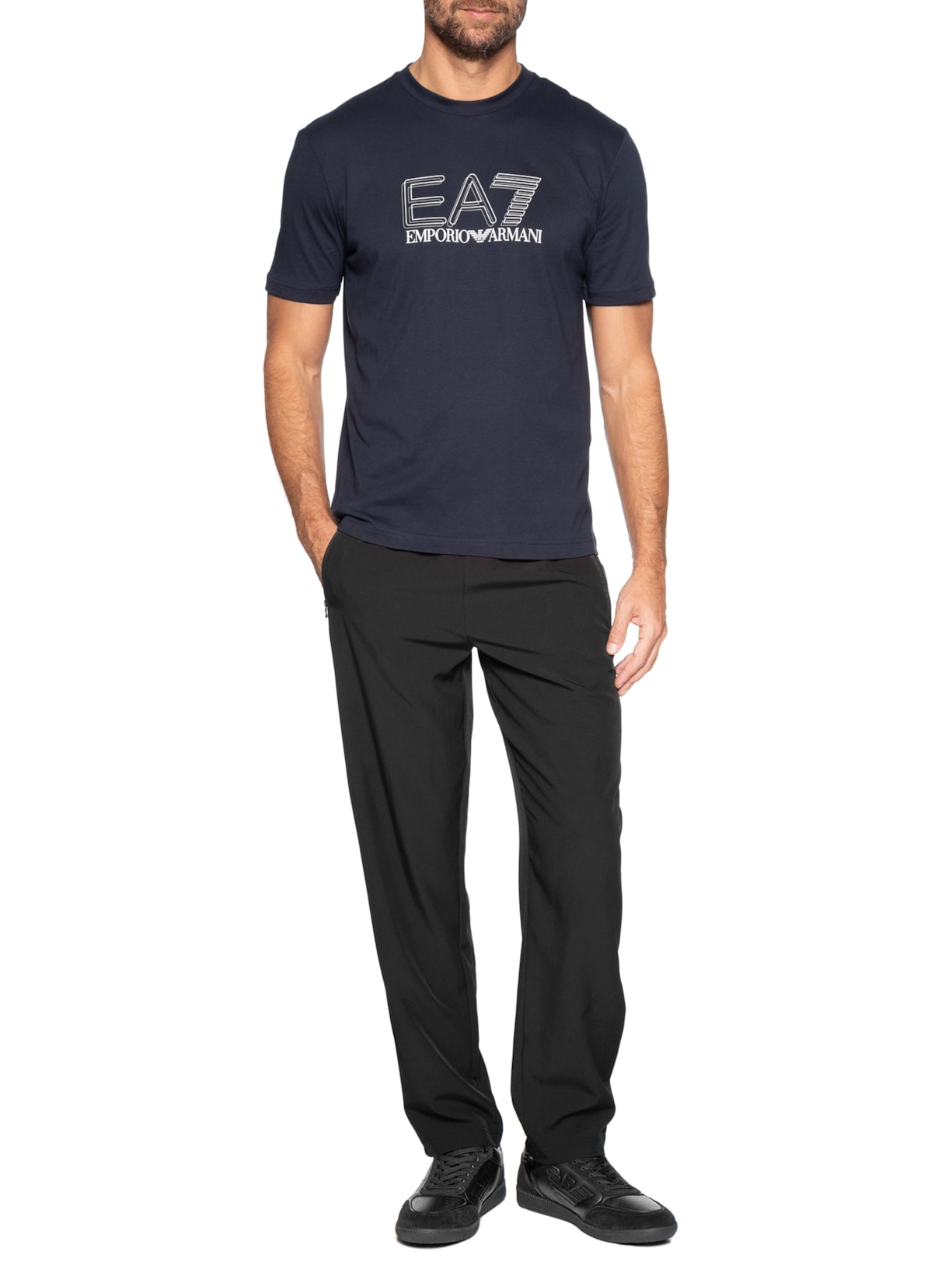 Tênis Masculino New Heritage Eagle Preto Ea7 Emporio Armani