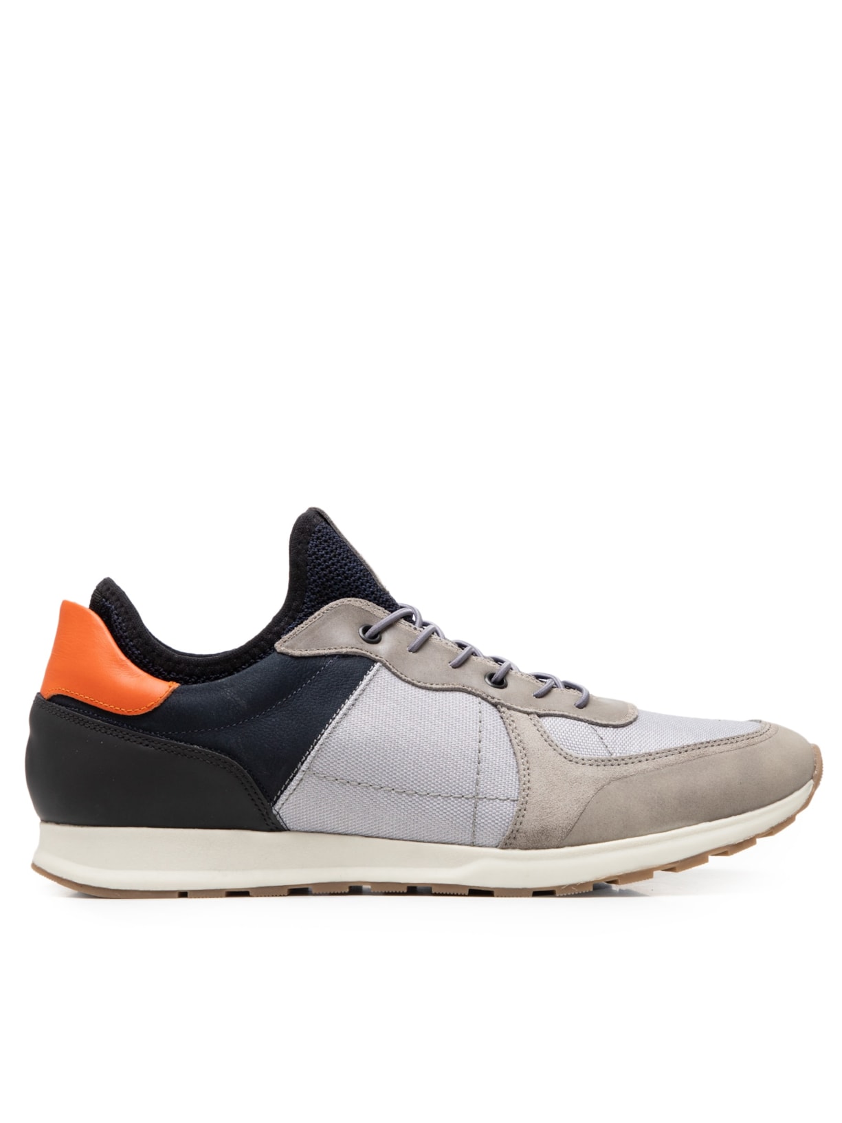 Tênis Masculino Recortado Em Camurça - Azul