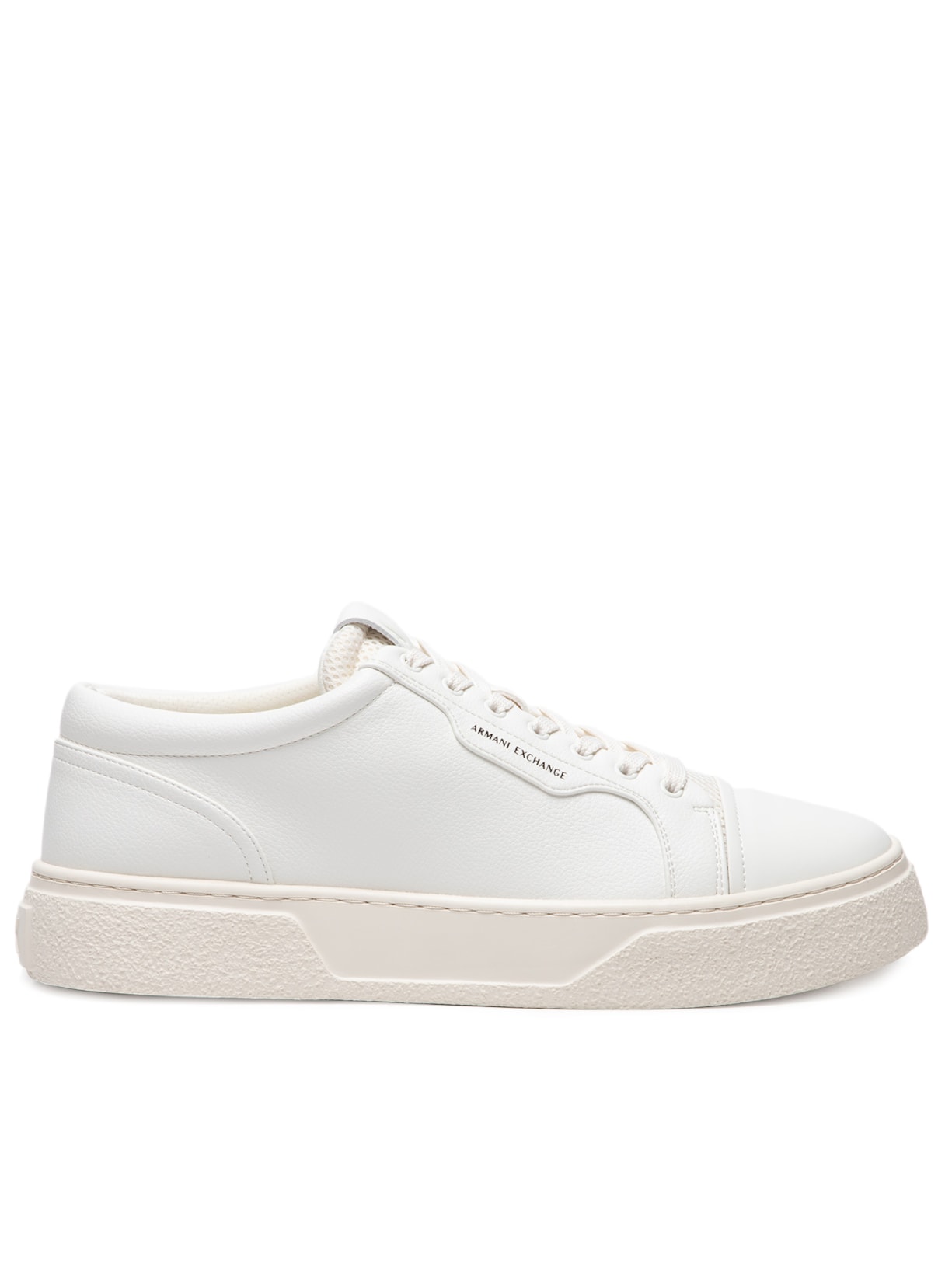 Tênis Masculino Recortes Mini Logo Contrastante - Branco