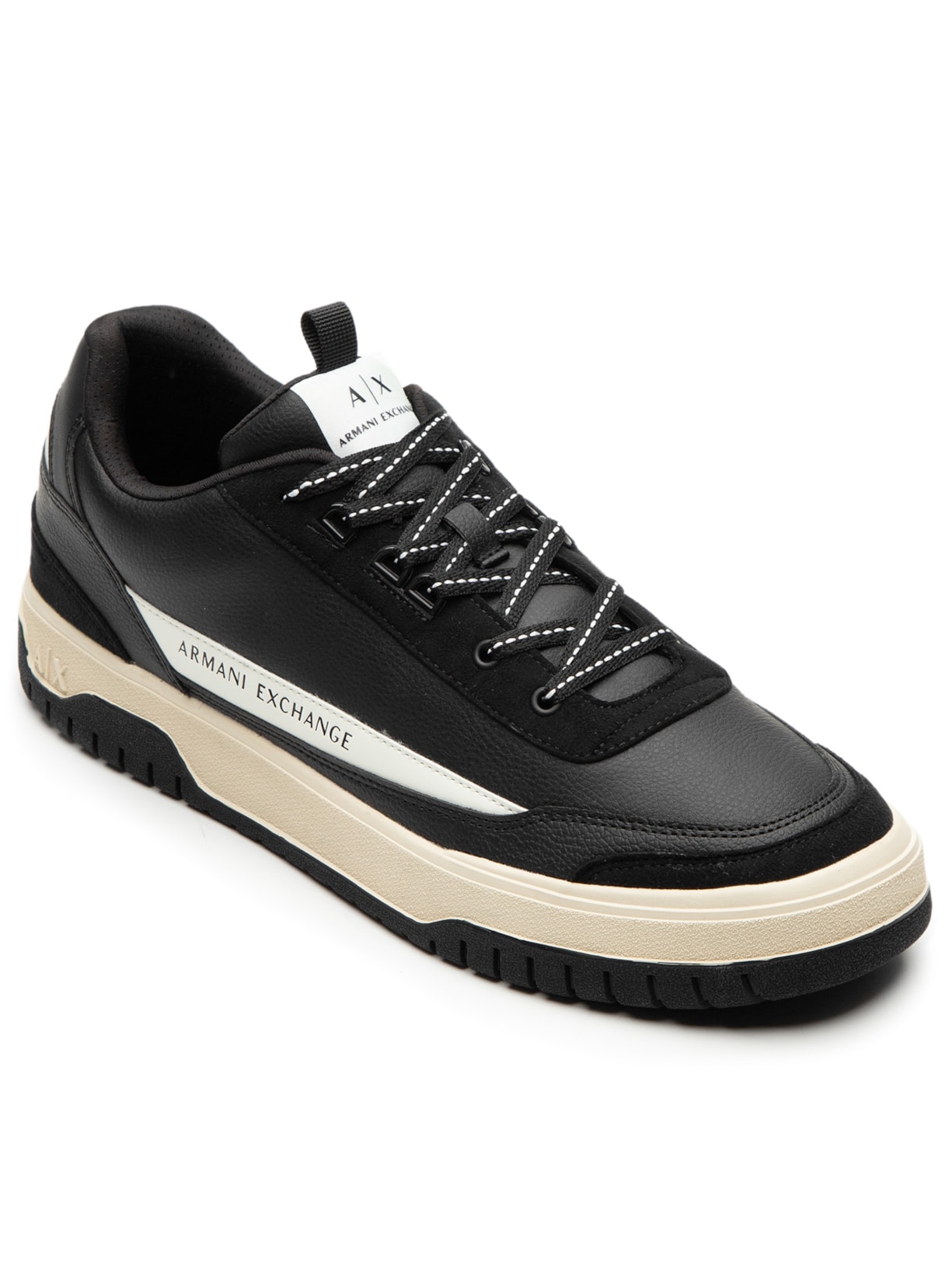 Tênis Masculino Recortes Preto Armani Exchange