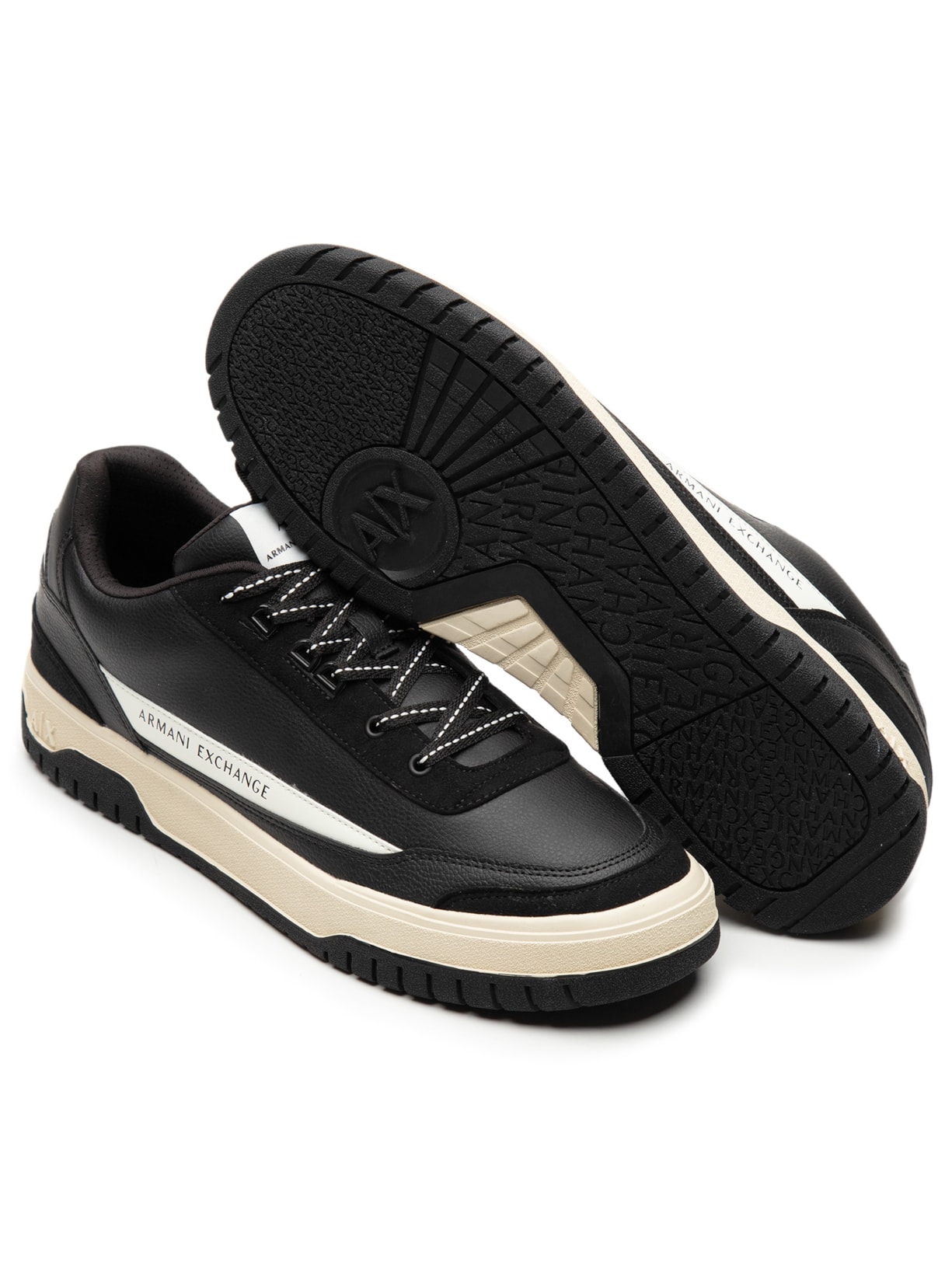 Tênis Masculino Recortes Preto Armani Exchange