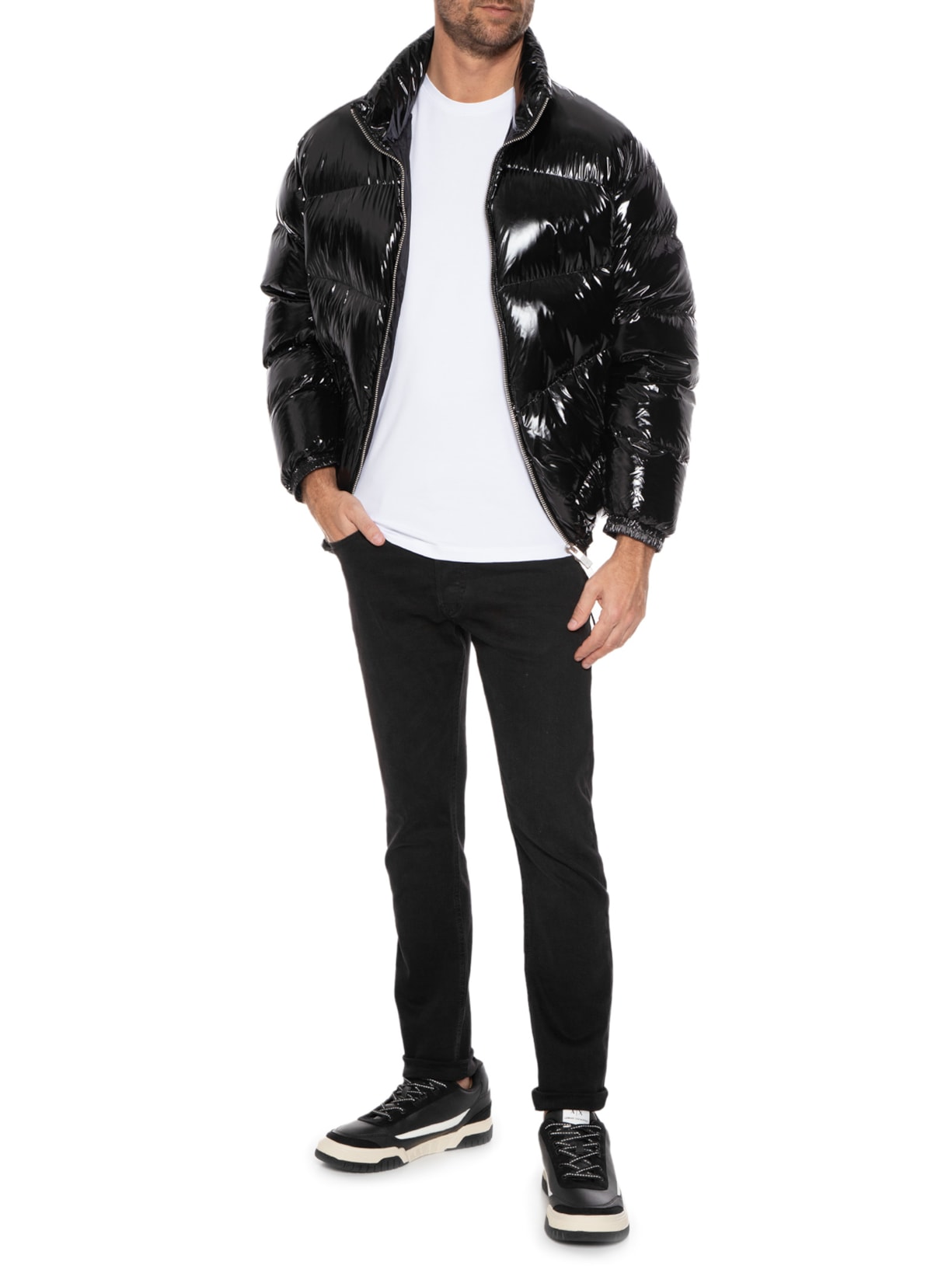 Tênis Masculino Recortes Preto Armani Exchange