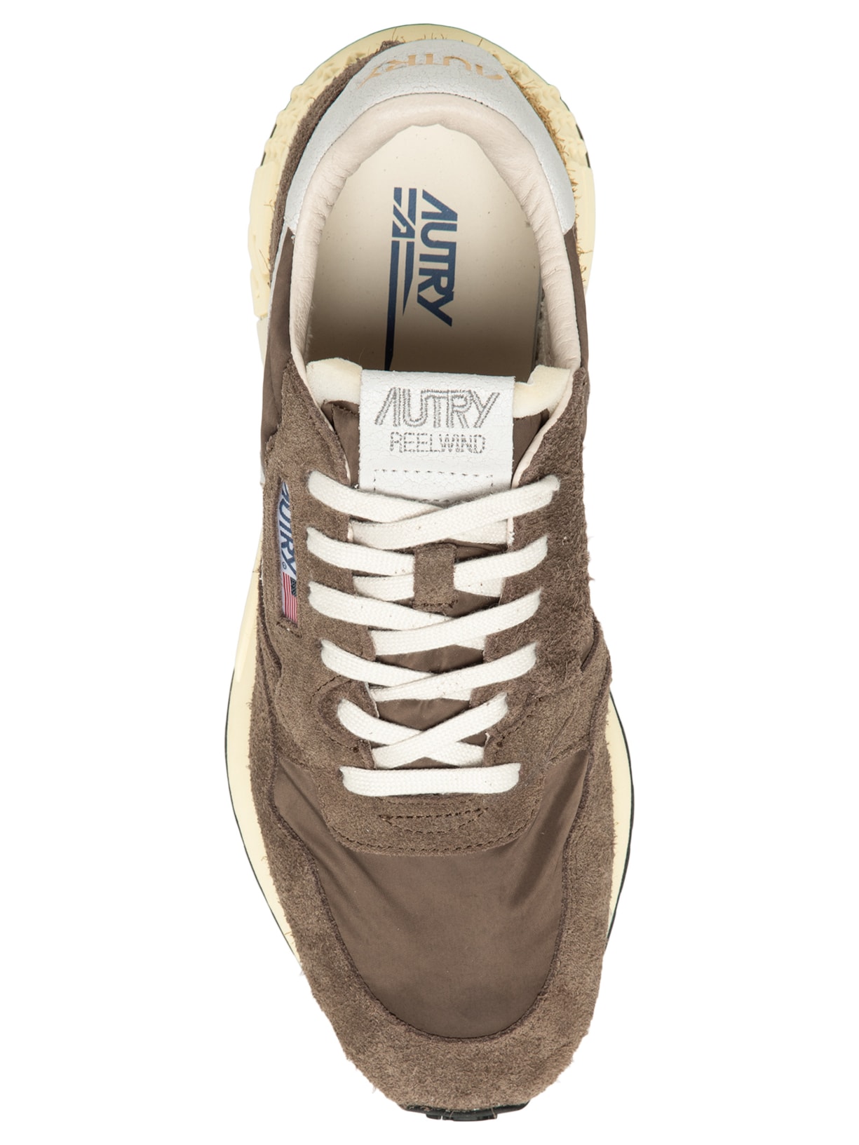 Tênis Masculino Reelwind Low Man Nylon Crack Marrom Autry