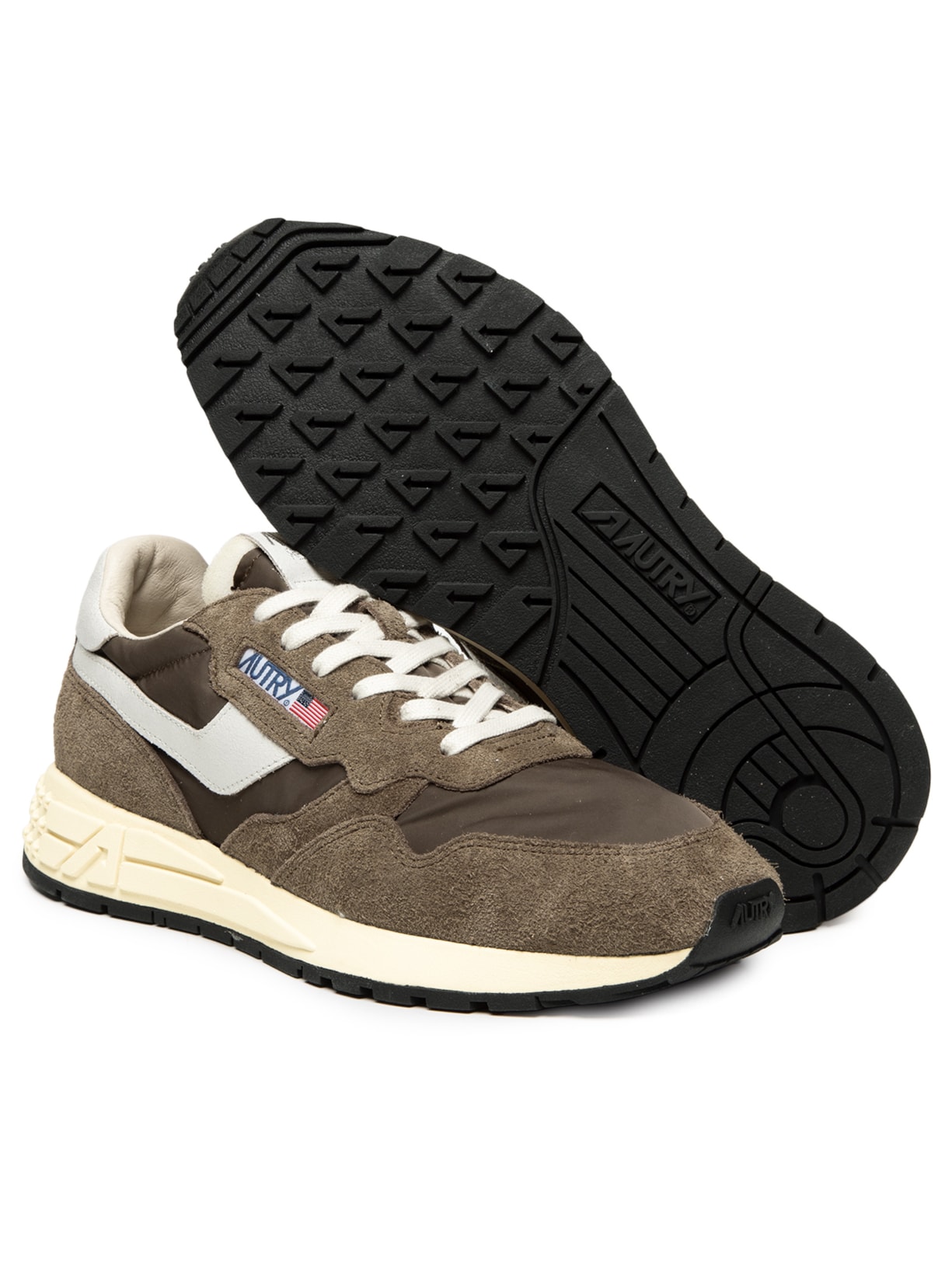 Tênis Masculino Reelwind Low Man Nylon Crack Marrom Autry