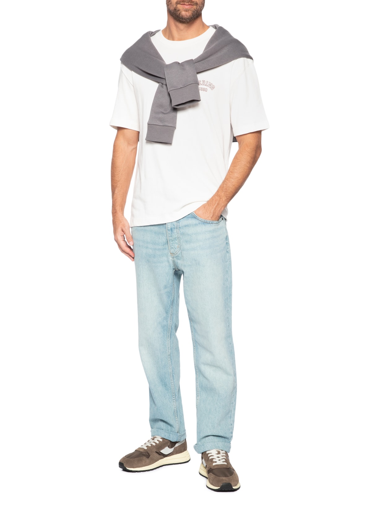 Tênis Masculino Reelwind Low Man Nylon Crack Marrom Autry