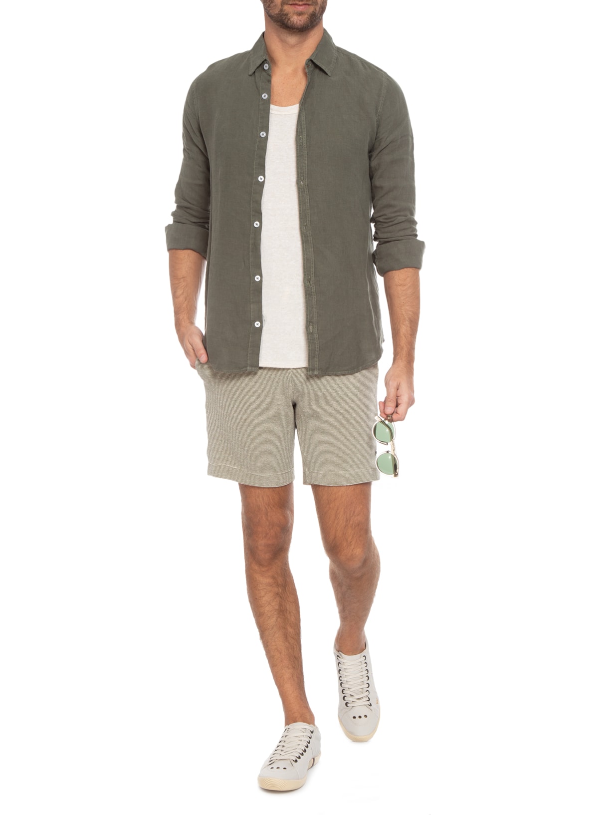 Tênis Masculino Riva Lona Lisa Bege Osklen