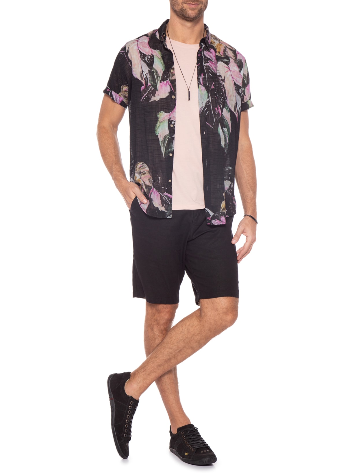 Tênis Masculino Riva Nobuck Fine Black Sole Preto Osklen