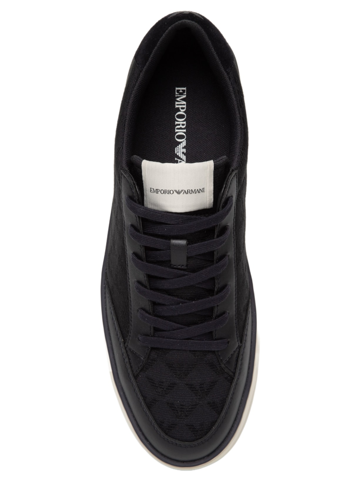 Tênis Masculino Runn Calf PU+Omnia Eagle – Azul Emporio Armani