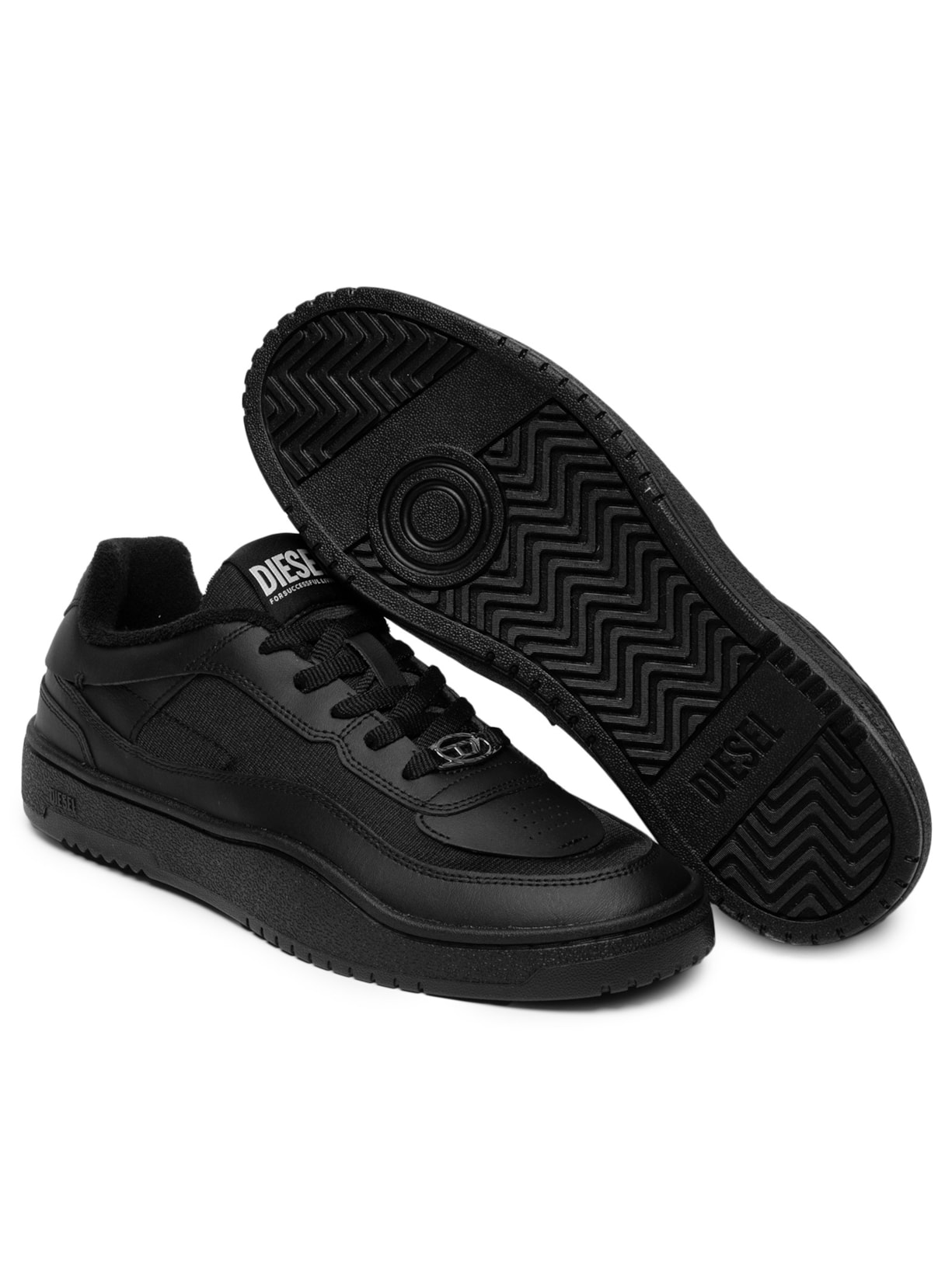 Tênis Masculino S-Oval Skate Low Sneakers Preto Diesel