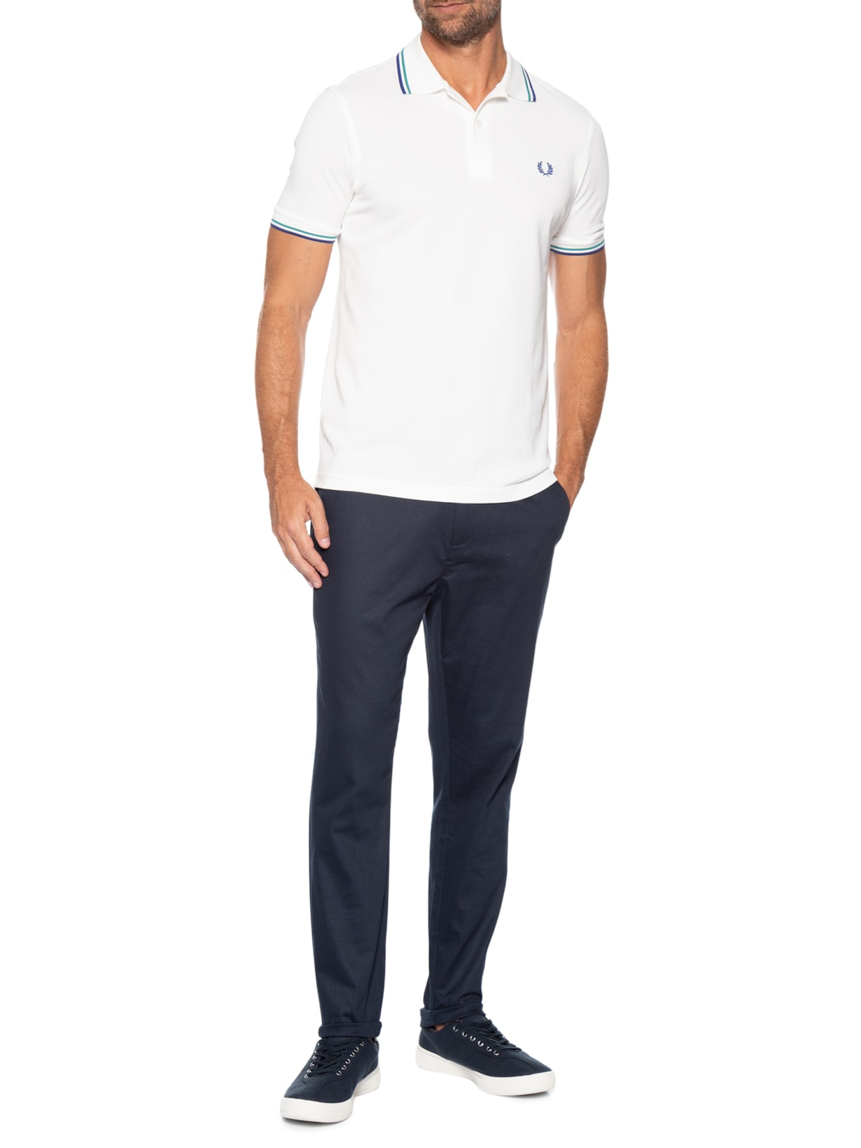 Tênis Masculino Shoe Poly Canvas Azul Fred Perry