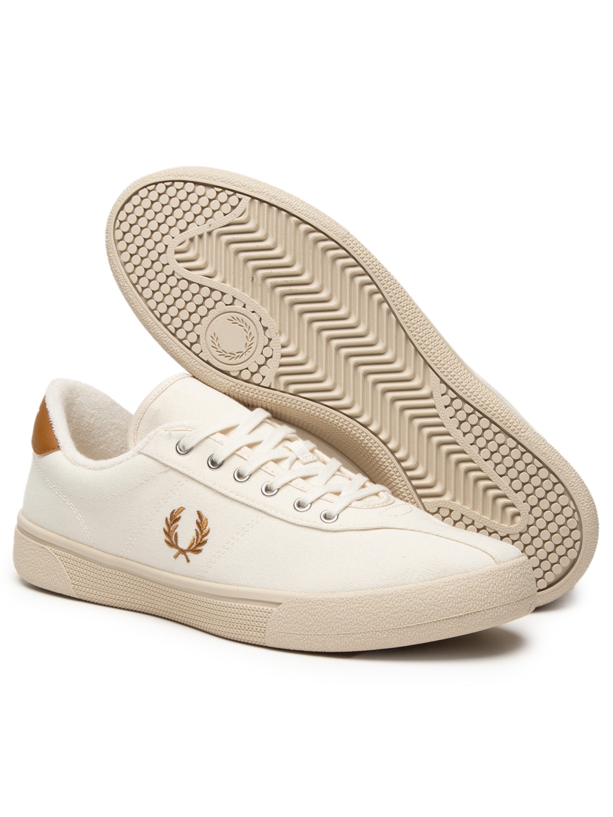 Tênis Masculino Shoe Poly Canvas Branco Fred Perry