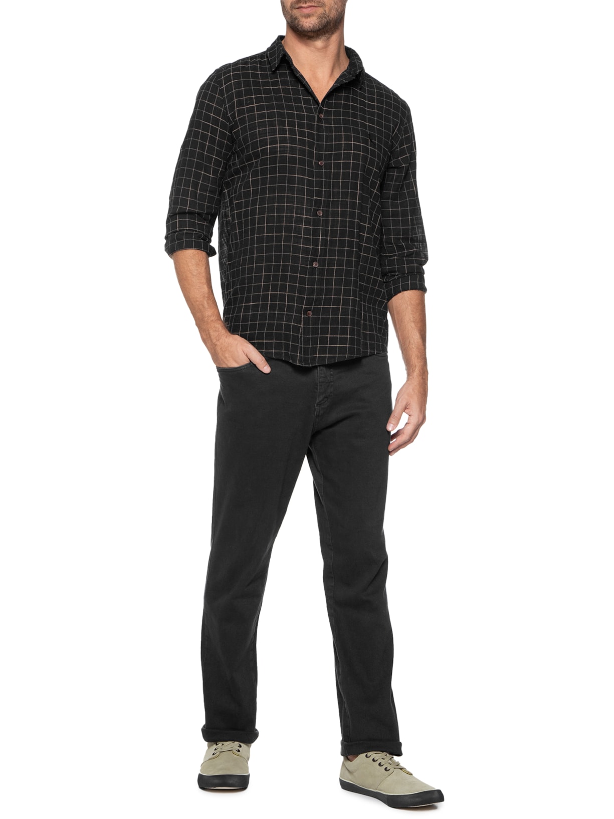 Tênis Masculino Skateboarding Camurça Black Sole M Bege Osklen