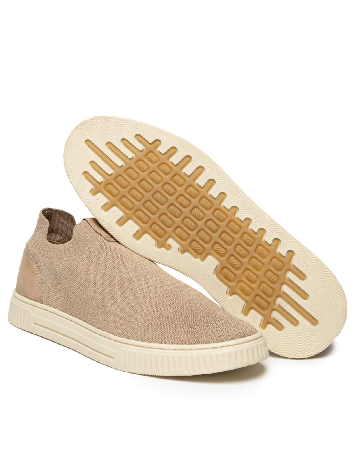 Tênis Masculino Slip On Bege '2 Essential