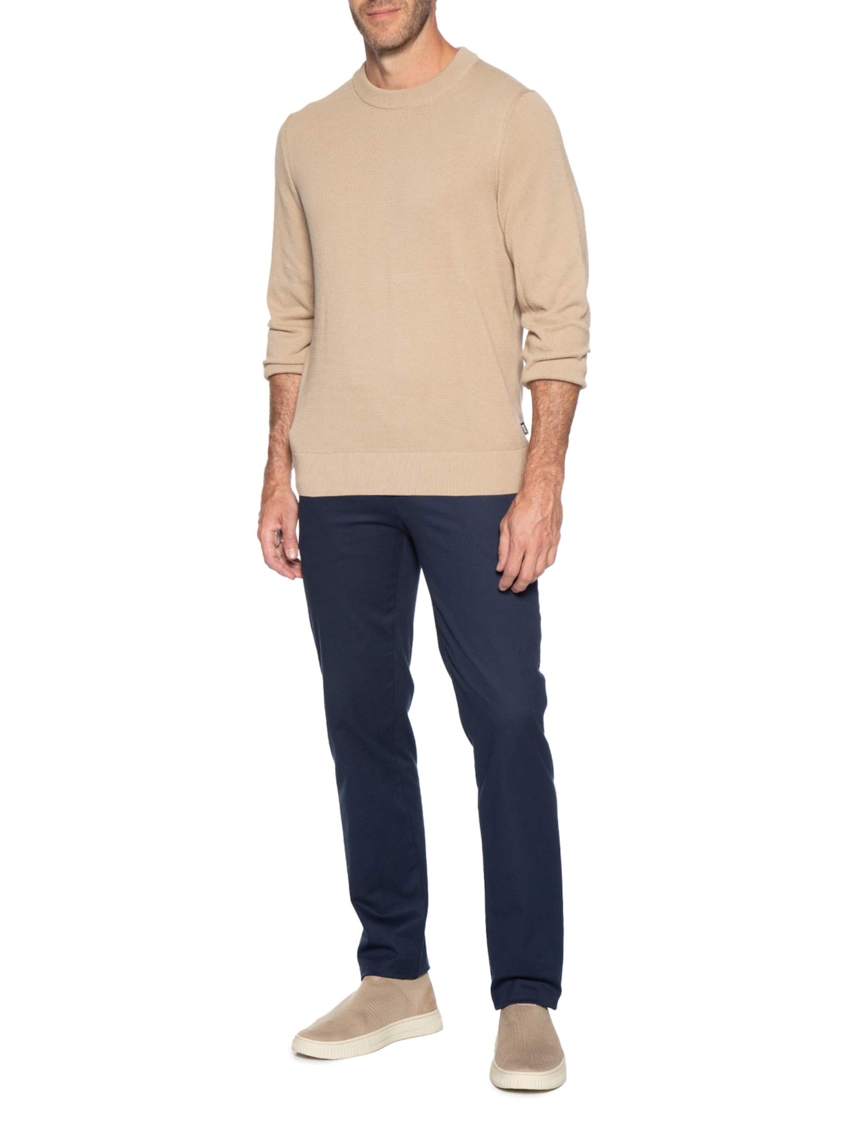 Tênis Masculino Slip On Bege '2 Essential