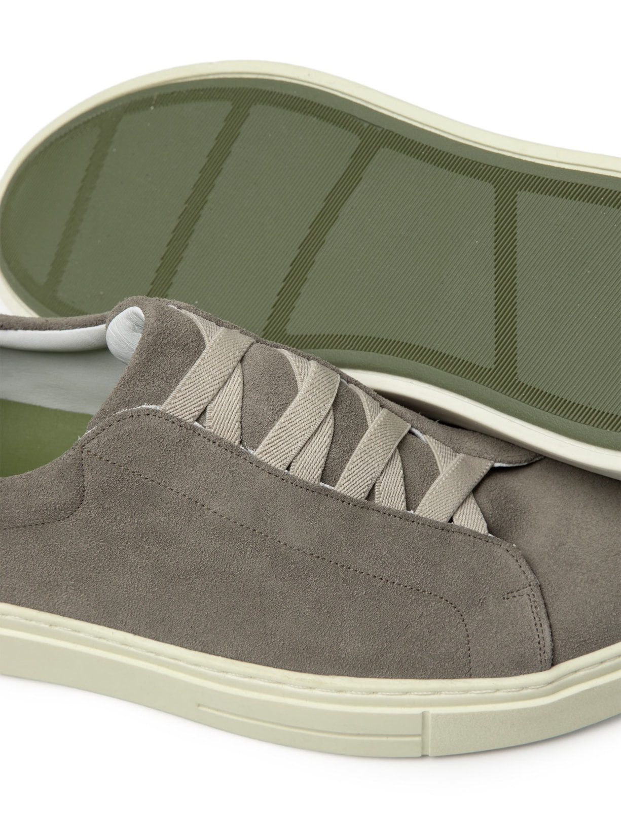 Tênis Masculino Slip On Em Couro Legítimo Bege '2 Essential