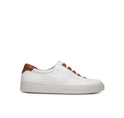 Tênis Masculino Slip On Em Couro Legítimo - Branco