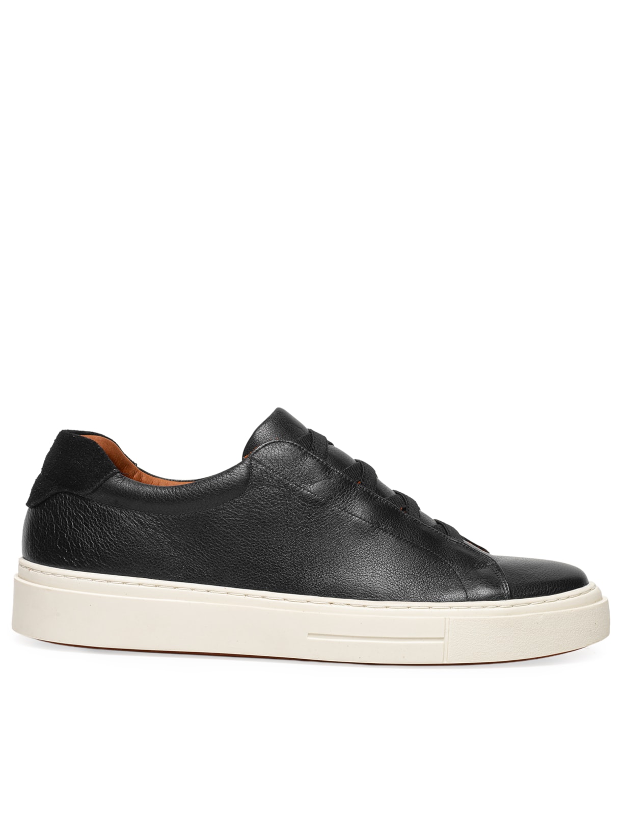 Tênis Masculino Slip On Em Couro Legitimo - Preto