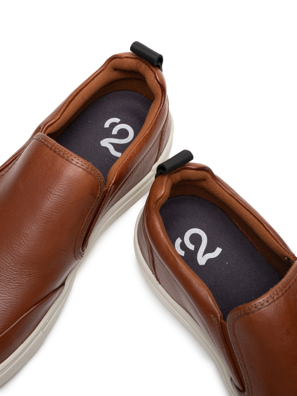 Tênis Masculino Slip On Em Couro Marrom '2 Essential