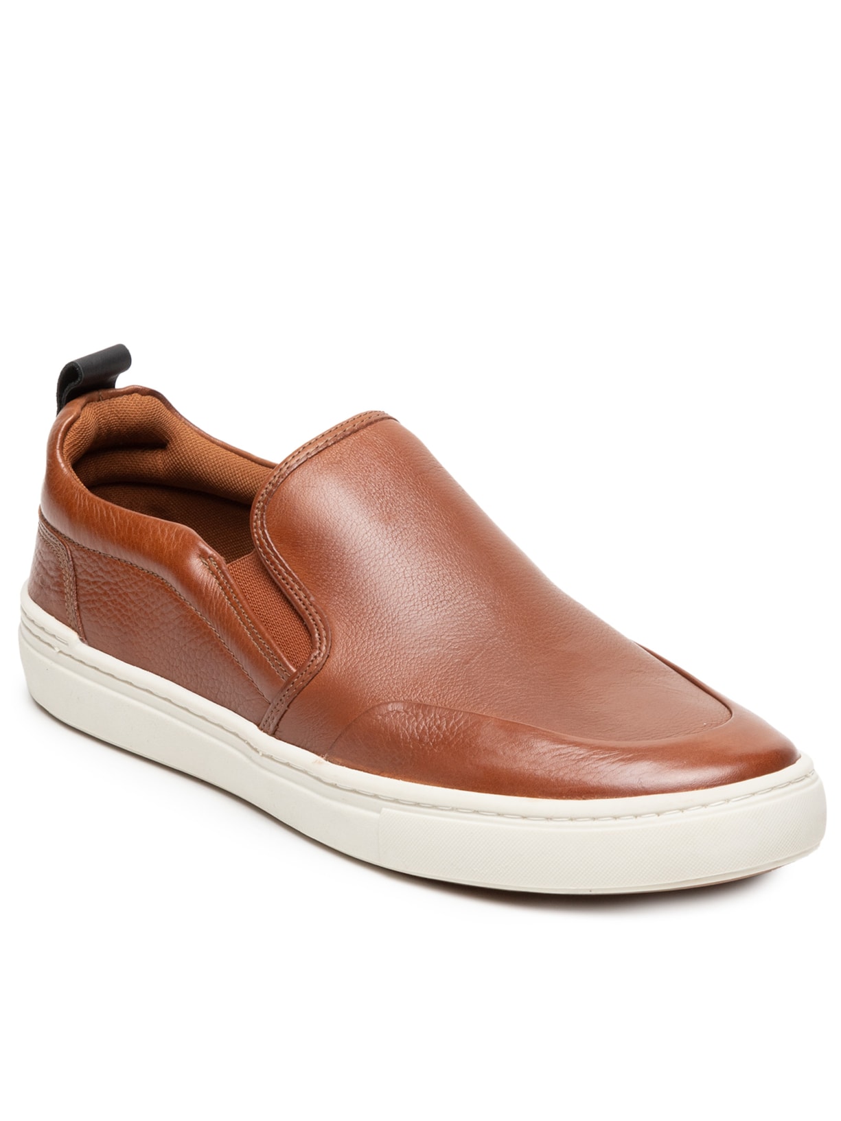 Tênis Masculino Slip On Em Couro Marrom '2 Essential