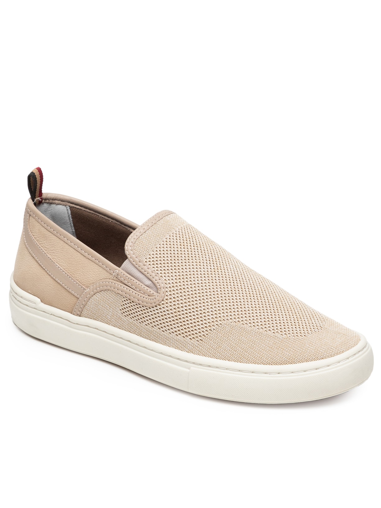 Tênis Masculino Slip On Em Malha Bege '2 Essential