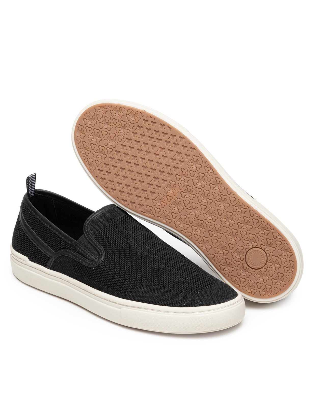 Tênis Masculino Slip On Em Malha Preto '2 Essential