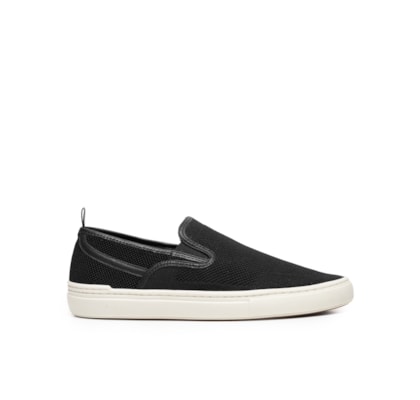 Tênis Masculino Slip On Em Malha - Preto