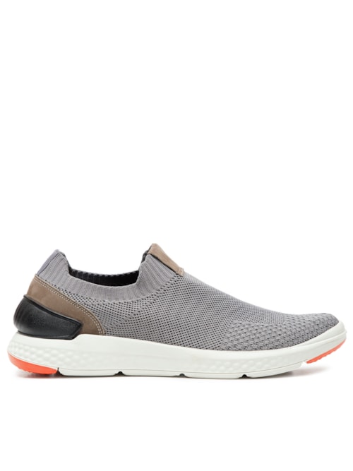 Tênis Masculino Slip On Malha - Cinza